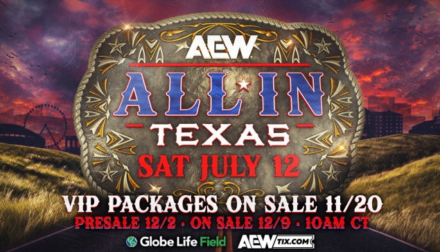 La vente de billets pour AEW All In Texas 2025 est lancée