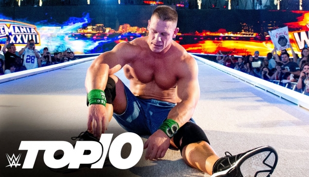 La WWE classe les 10 plus grandes défaites de John Cena