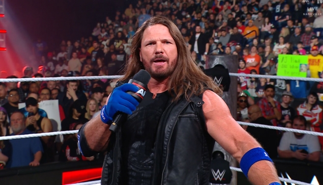 WWE RAW : AJ Styles de retour avec un objectif