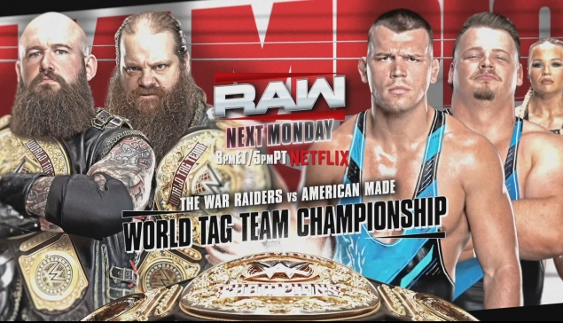 Deux matchs de titre prévus pour WWE RAW du 3 mars 2025