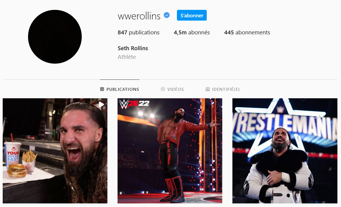 seth rollins wwe instagram